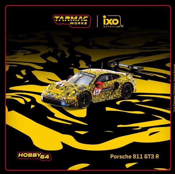 Tarmac Works - Porsche 911 GT3 R Nürburgring 24h 2023 C. Engelhart / A. Güven / L. Heinrich / L. Vanthoor #54 - 1:64 Scale
