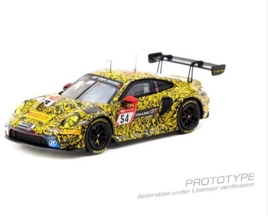 Tarmac Works - Porsche 911 GT3 R Nürburgring 24h 2023 C. Engelhart / A. Güven / L. Heinrich / L. Vanthoor #54 - 1:64 Scale