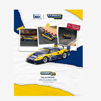 Tarmac Works - Ferrari F40 GTE - 1996 24hr Le Mans #44 - 1:64 Scale
