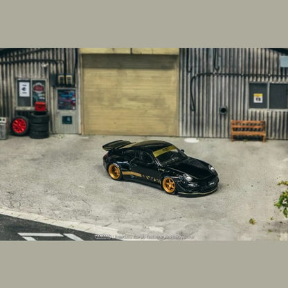 Tarmac Works - Porsche RWB 997 (Black/Gold) - 1:64 Scale