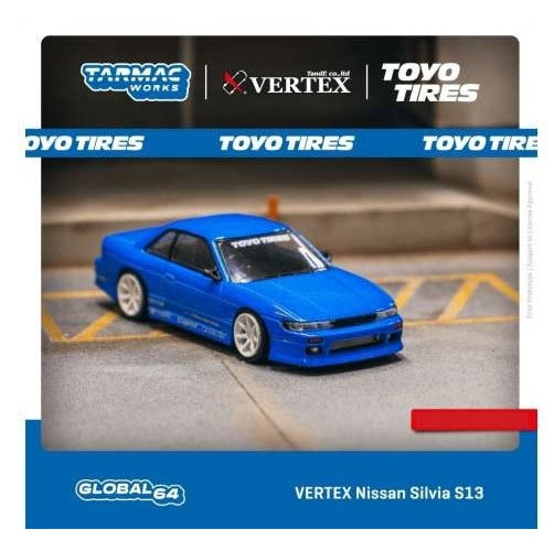 Tarmac Works - Nissan Vertex Silvia (S13) 'Toyo Tires' - 1:64 Scale