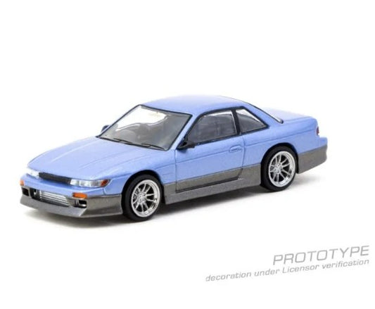 Tarmac Works - Vertex Nissan Silvia (S13) - Blue/Grey - 1:64 Scale