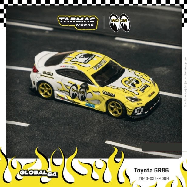 Tarmac Works - Toyota GR86 'Mooneyes' - 1:64 Scale