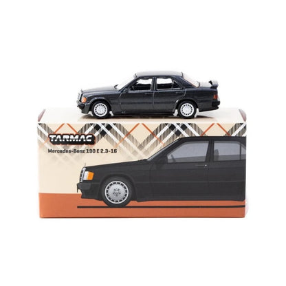 Tarmac Works - Mercedes-Benz 190e 2.3-1.6 (Blue/Black) - 1:64 Scale