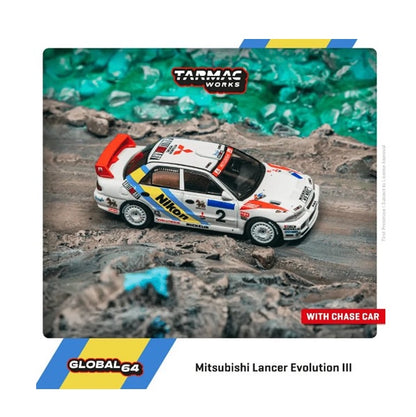Tarmac Works - Mitsubishi Lancer Evolution III Hong Kong-Beijing Rally - 1:64 Scale