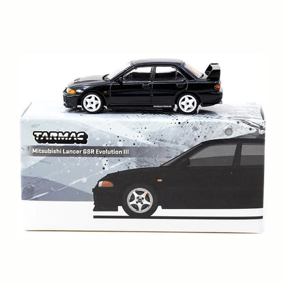 Tarmac Works - Mitsubishi Lancer GSR Evolution III (Black) - 1:64 Scale