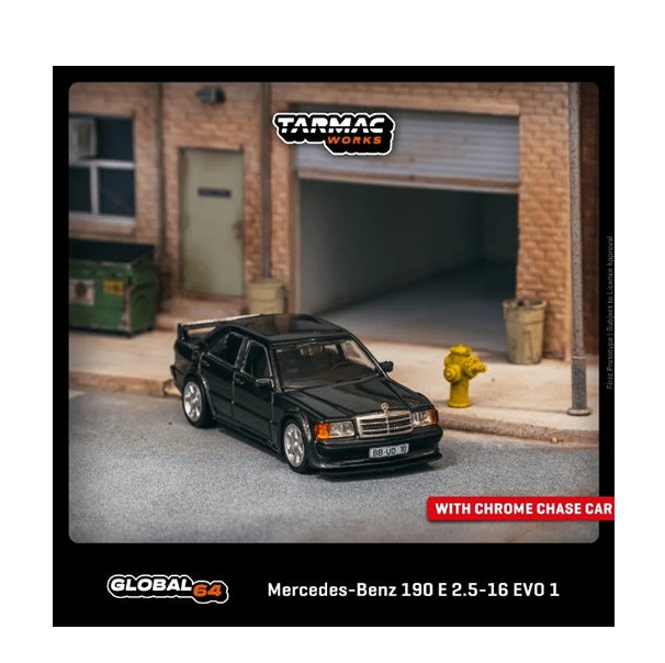 Tarmac Works - Mercedes-Benz 190 E 2.6-16 EVO 1 (Black Blue Metallic)