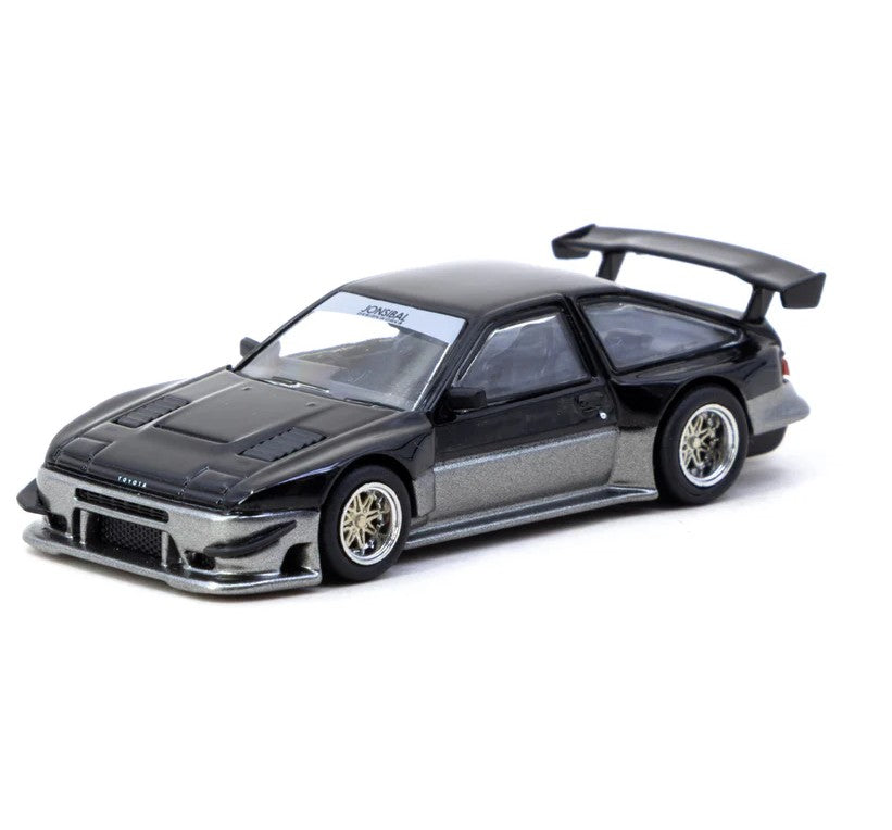 Tarmac Works - Toyota Sprinter Trueno AE86 Widebody (Black/Grey) - 1:64 Scale