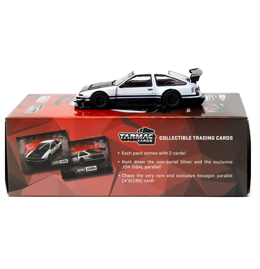 Tarmac Works - Toyota Sprinter Trueno AE86 Widebody by JonSibal (Black/White) - 1:64 Scale