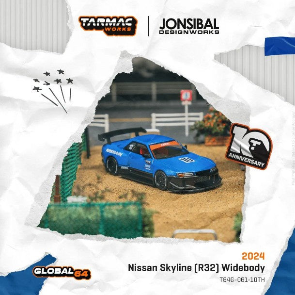 Tarmac Works - 2024 Nissan Skyline (R32) Widebody Jon Sibal '10th Anniversary'