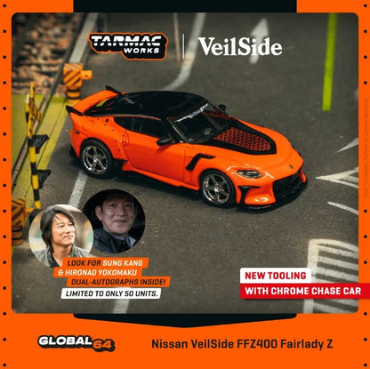 Tarmac Works - Nissan Veilside FFZ400 Fairlady Z 'Orange' - 1:64 Scale