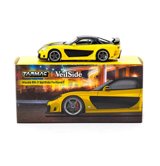 Tarmac Works - Mazda RX-7 Veilside Fortune7 (Yellow/Black) - 1:64 Scale
