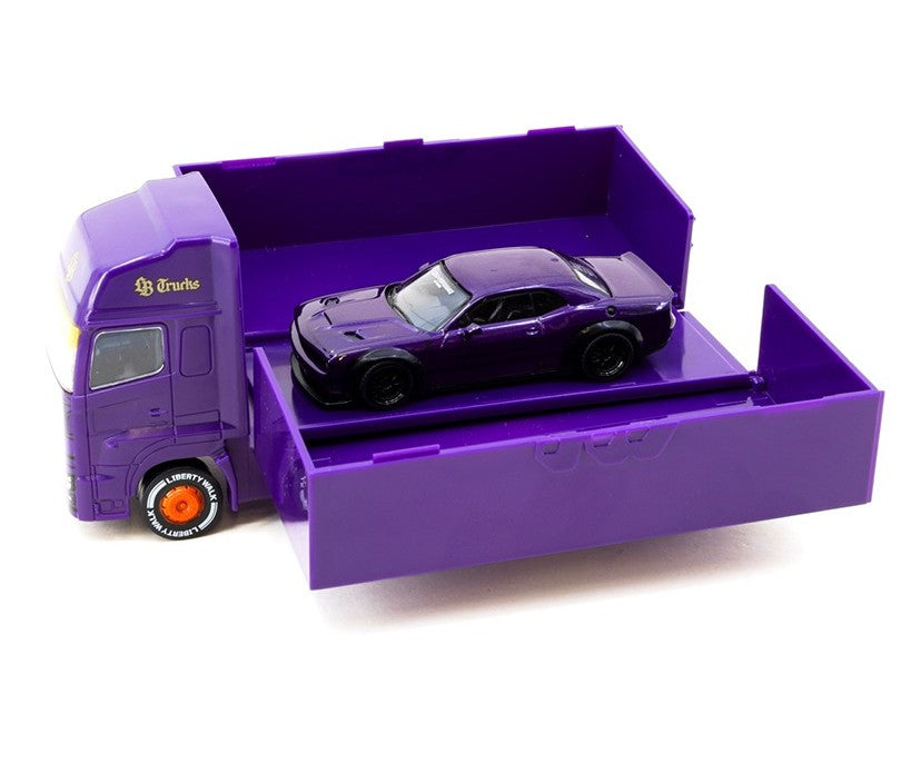 Tarmac Works - Dodge Challenger SRT Hellcat with Truck Special Edition
