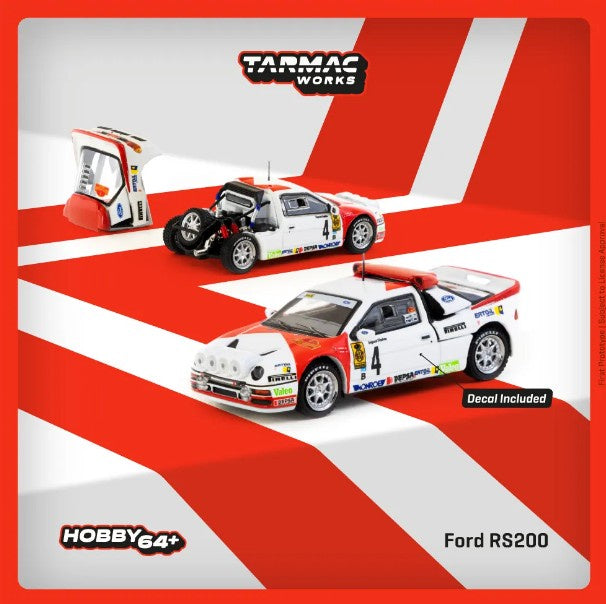 Tarmac Works - Ford RS200 Rallye Catalunya 1986 Antonio Zanini / Josep Autet #4 - 1:64 Scale