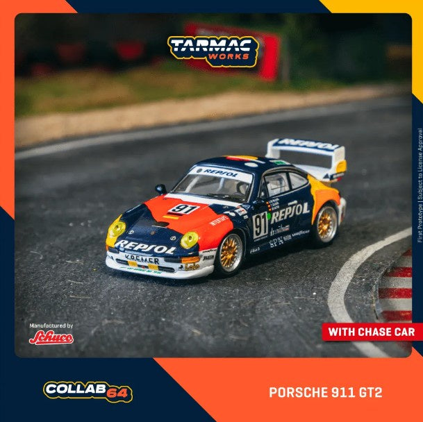 Tarmac Works - Porsche 911 GT2 24h LE MANS 1995 #91 - 1:64 Scale