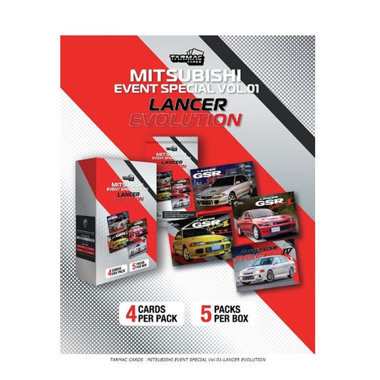 Tarmac Works - Mitsubishi Event Special Vol. 1 Trading Cards 'Lancer Evolution' - 5 Pack