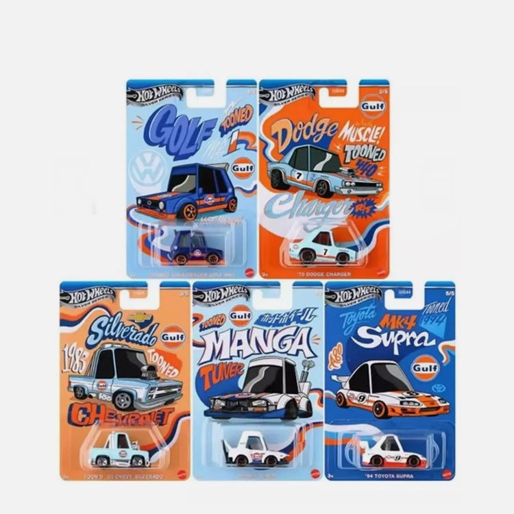 Hot Wheels - Tooned 'Gulf' Series - Set of 5