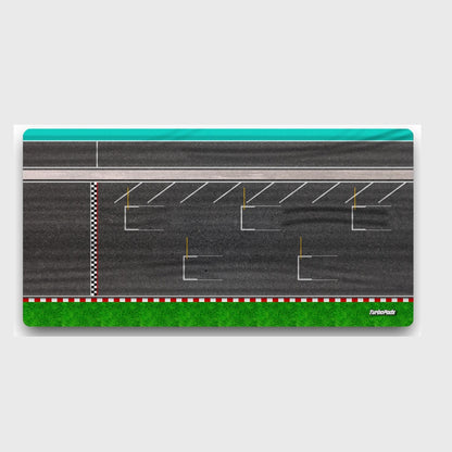 Diecast Diorama Mat - Grid Line Racing Grid Start Line - 1:64 Scale