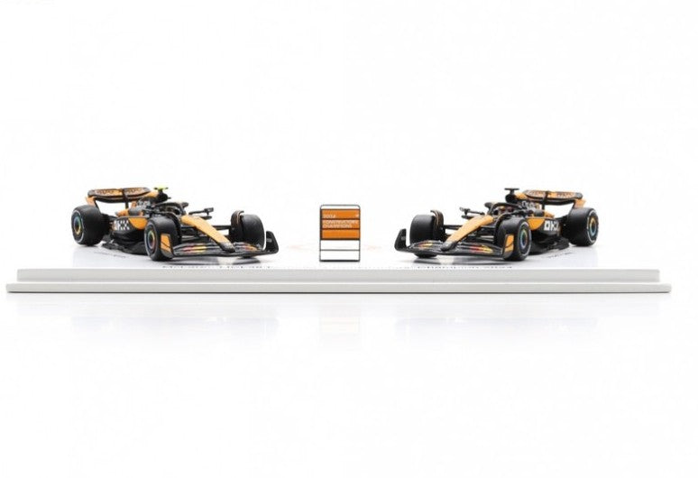 Spark - McLaren 2024 F1 Formula 1 Team MCL38 Constructors Champion - 2 Car Set - 1:64 Scale