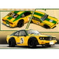 INNO64 - Mazda LBWK RX3 Savanna Liberty Walk (Yellow/Green) - 1:64 Scale