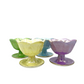 Set of 4 Maling Lustre Ware Harlequin Sundae Dishes - 9cm