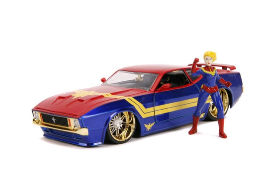 Captain Marvel - 1973 Ford Mustang Mach 1 1:24 Scale Diecast Car