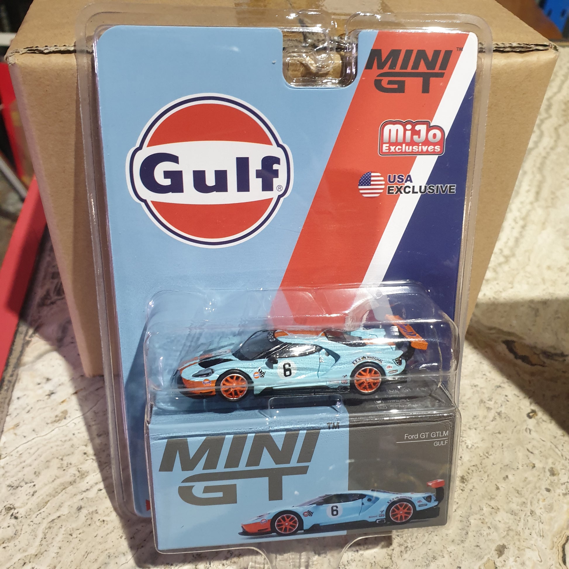 Mini GT 1/64 Ford GT GTLM GULF USA Blister Packaging MJ Exclusive