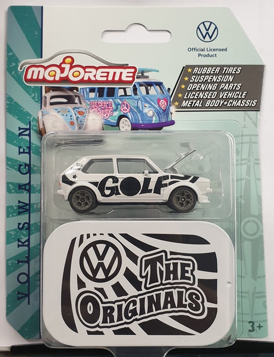 Majorette - Volkswagen Deluxe Cars 'The Originals' - VW Golf Mk 1 (Black/White)