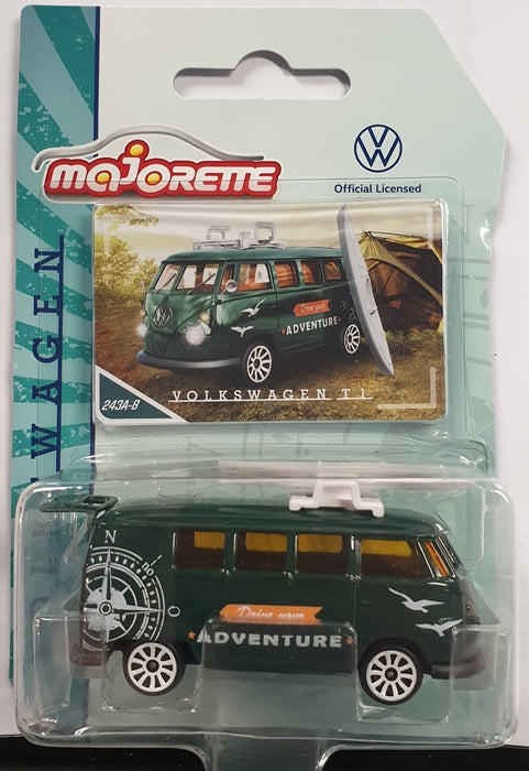 Majorette - Volkswagen Premium Cars - VW T1 - Racing Green - (243A-8)