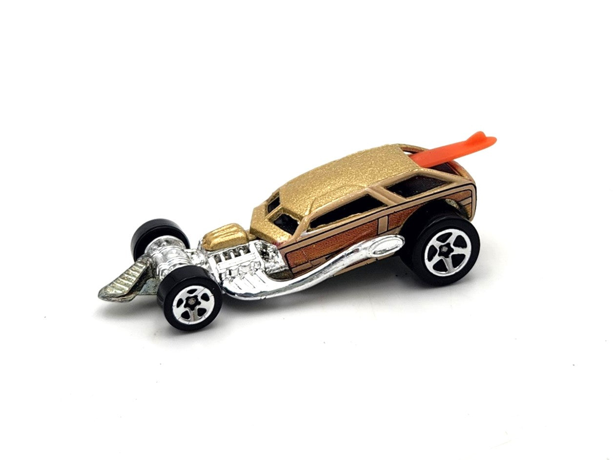 Uncarded - Hot Wheels - 'Surf Crate' With Surfboard (Tan/Wood Grain)
