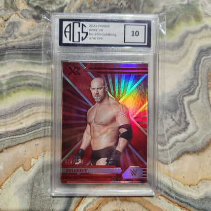Graded Card - 2022 Panini WWE XR #289 Goldberg 074/199