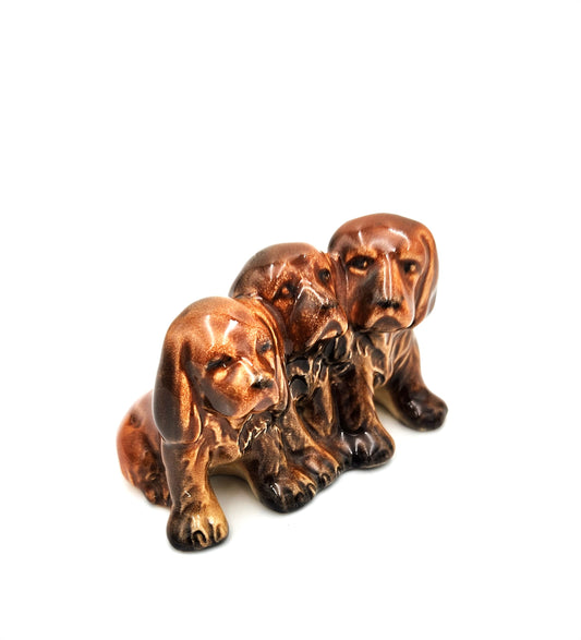 Vintage Beswick 1950's Trio of Puppies - 8cm