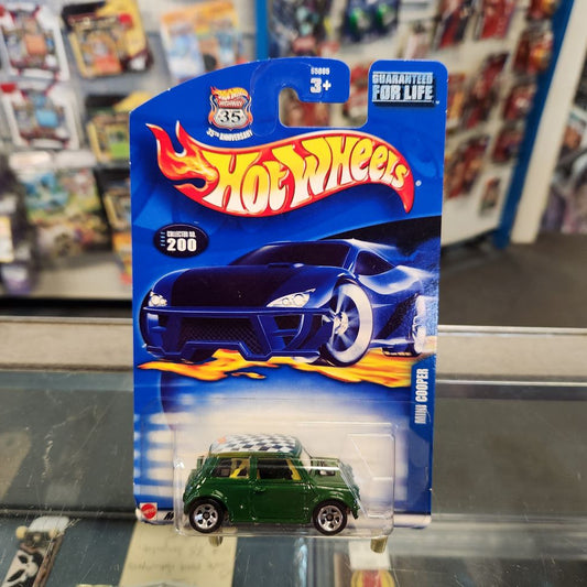 Hot Wheels - Mini Cooper (Racing Green with Chequered Flag Roof)