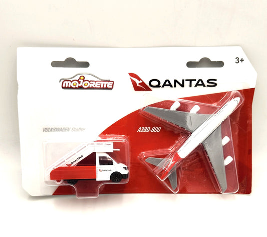 Majorette - Qantas Twin Pack - VW Crafter + Airbus A380-800