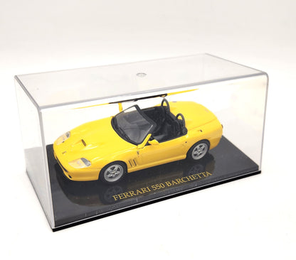Ferrari 550 Barchetta (Ferrari Yellow) in Acrylic Display Box - 1:43 Scale