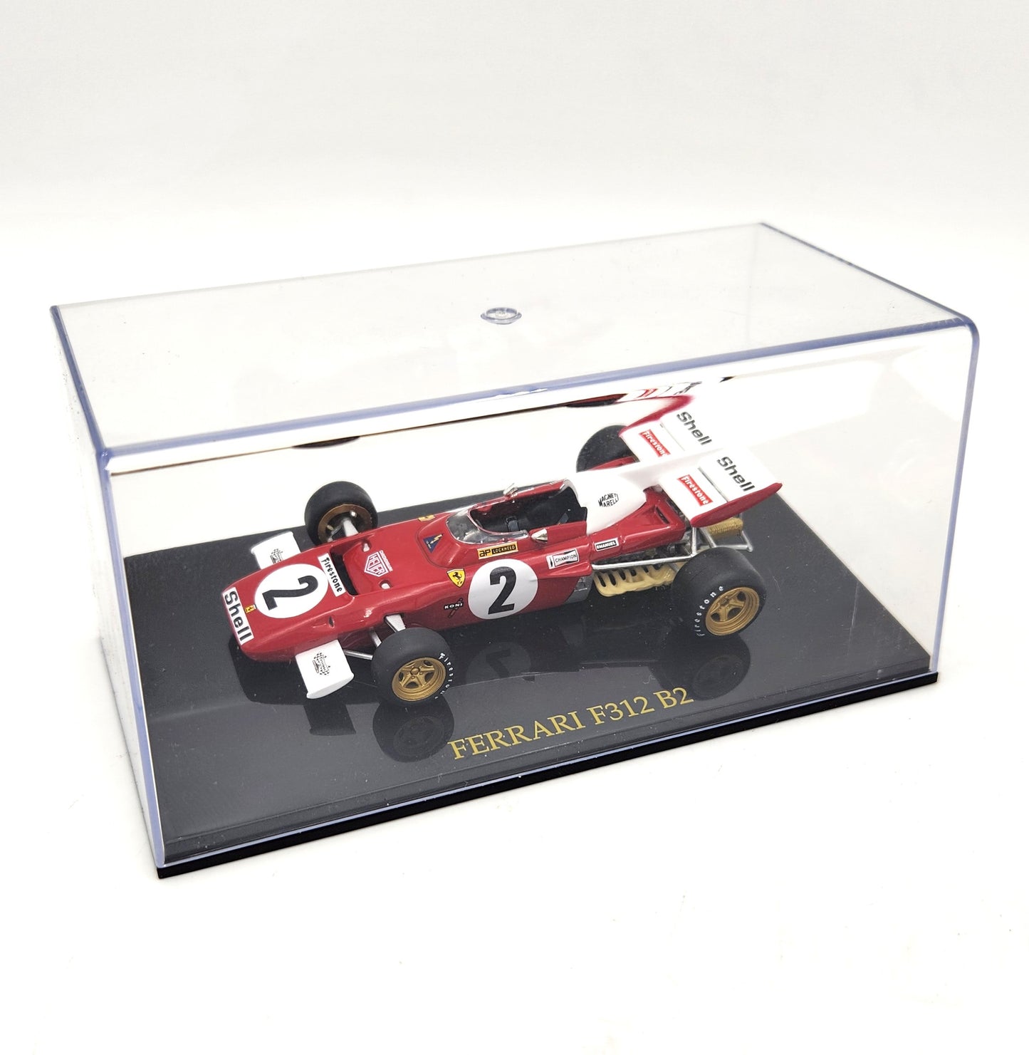 Ferrari F312 B2 Racing Car in Acrylic Display Box - 1:43 Scale