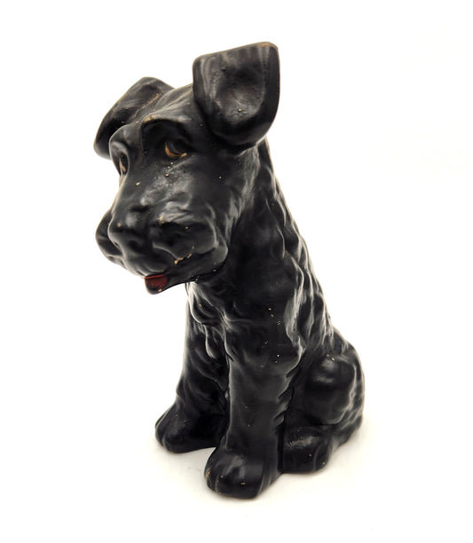 Vintage Ceramic Sylvac Black Terrier - 13cm