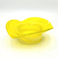 Yellow and White Swirl Art Glass Bowl - 13cm