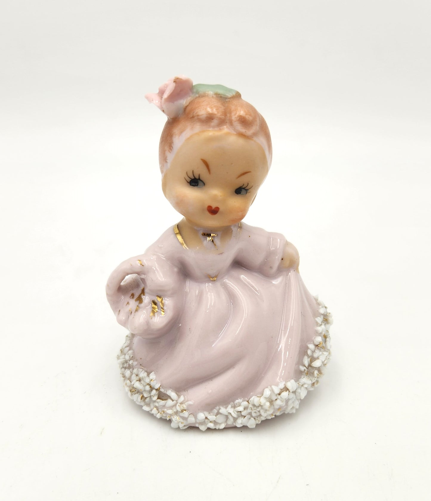 Vintage 1950's Ceramic Girl Bell - 8cm