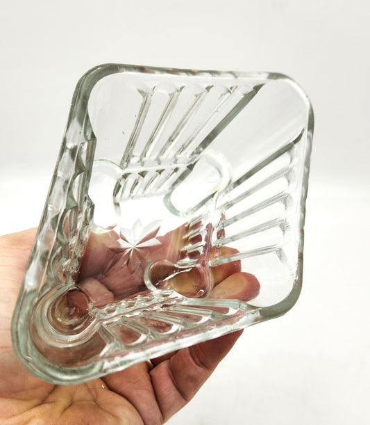 Vintage Glass Diamond Shaped Jelly Mould - 17cm