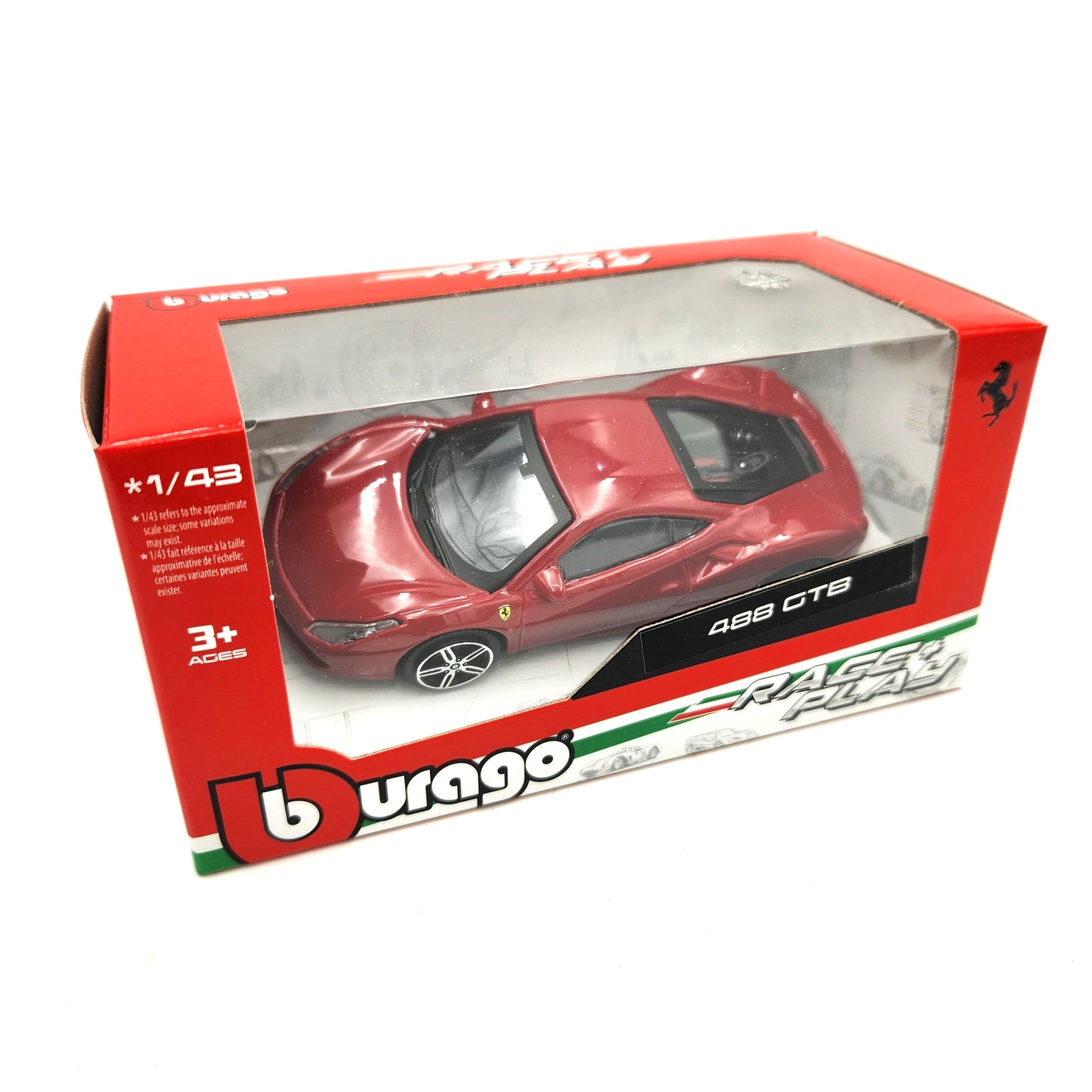 Bburago - Race and Play - Ferrari 488 GTB (Red)