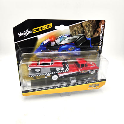 Maisto - Elite Transport - 1957 Chevrolet Flatbed & 1957 Bel Air
