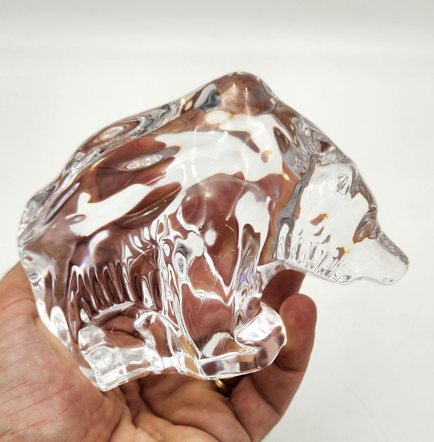 Vintage Orrefors Crystal Glass Bear - 13cm