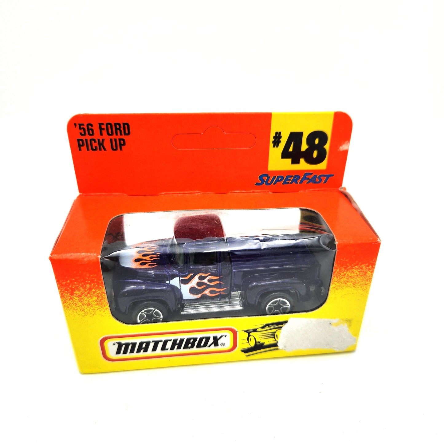 Matchbox - 1956 Ford Pickup 'Flames' (Blue) #48 - 1:64 Scale