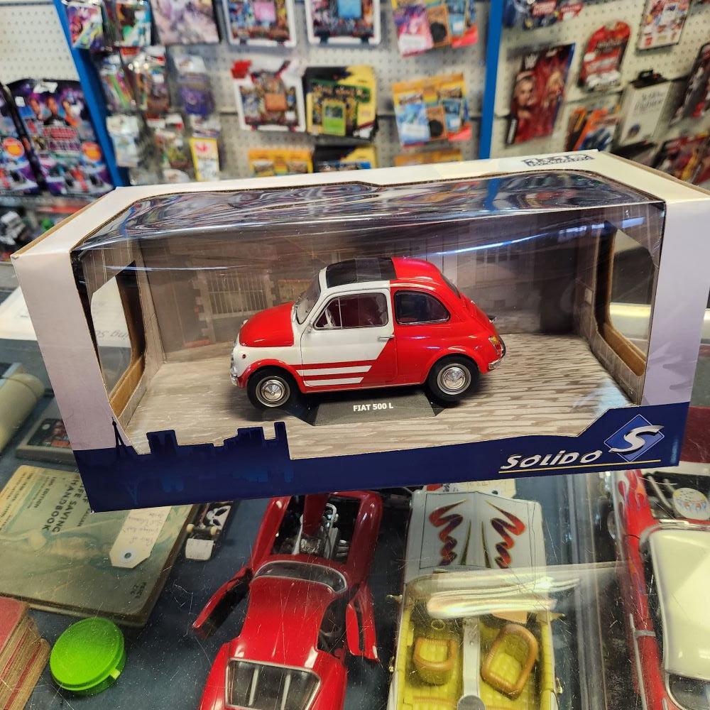 Solido - 1965 Fiat 500L Turbina Tribute (Red/White) - 1:18 Scale