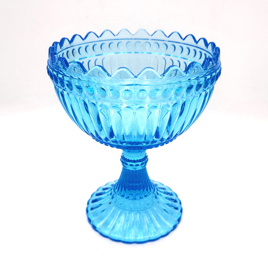 Pretty Blue Glass Sweetie Bowl - 15cm