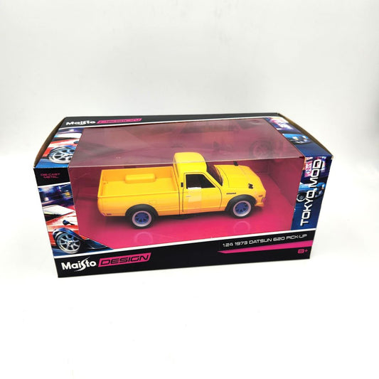 Maisto - 1973 Datsun 620 Pick-up 'Tokyo Mod' Yellow - 1:24 Scale