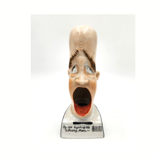 Ceramic Novelty Ugly Face Ashtray 'By The Light of the Silvery Moon' - 14cm