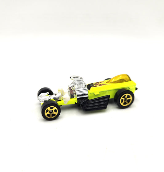 Uncarded - Hot Wheels - 'Rigor Motor' Lime Green / Flames