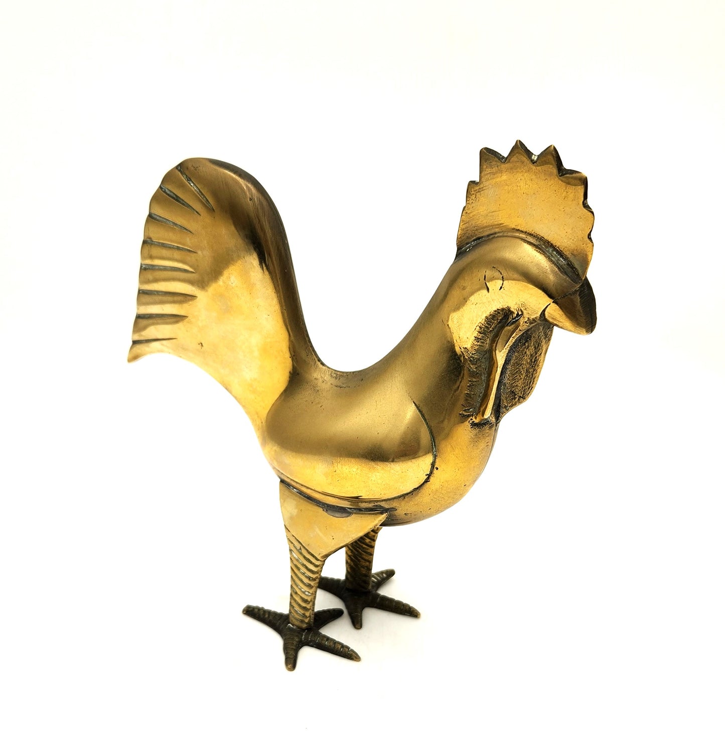 Large Brass Rooster - 17cm